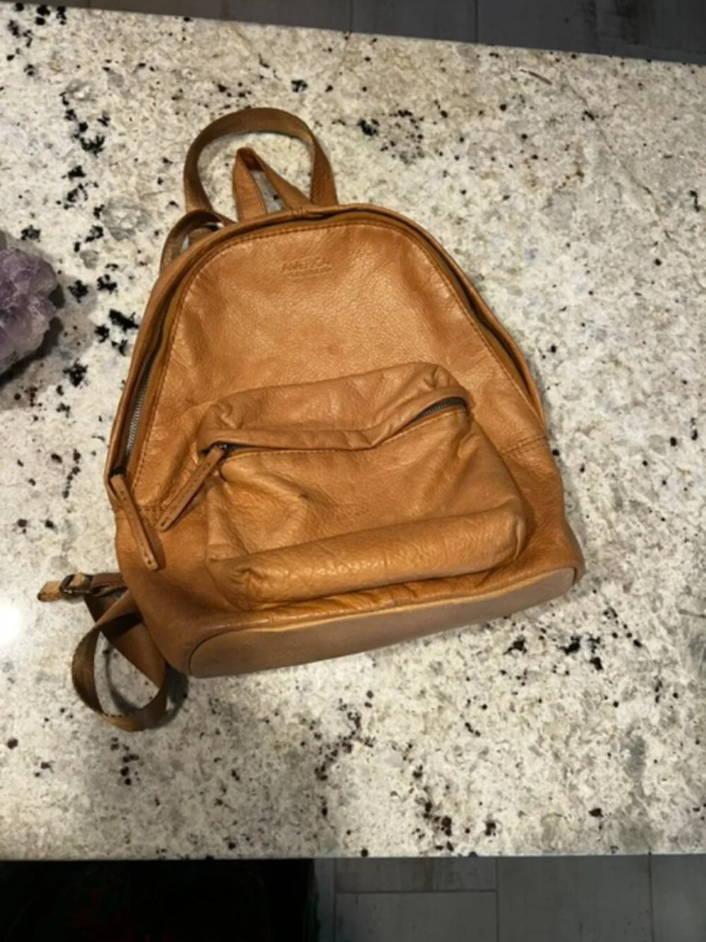 American Leather Co Rugged Back Pack ~ Butter Soft Natural Leather 14x12x5